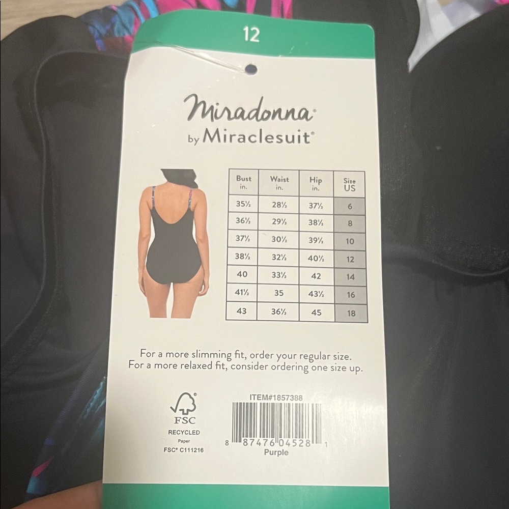 Miraclesuit One Piece in Vibrant Pink and Blue - Picture 5 of 7